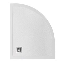 BelBagno TRAY-MR-UNO-RH-120/80-550-35-W-L-CR Поддон из искусственного мрамора в комплекте с сифоном с декоративной накладкой (хром) фото