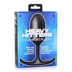 Черная анальная пробка с утяжелением Premium Silicone Weighted Anal Plug XL - 16,8 см. - 