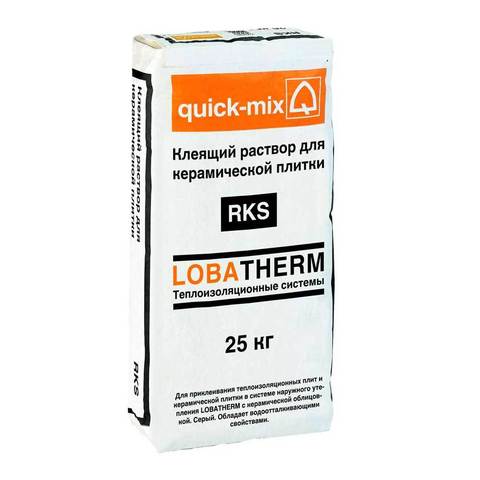 Отличный 🥇 клеящий раствор ⭐️ для керамической плитки Quick Mix RKS