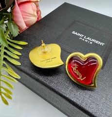 27083 -Серьги -пусеты в форме сердца из латуни YSL