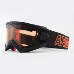 Очки кроссовые ARIETE MUDMAX GOGGLES, черный, двойная оранжевая вентилируемая линза без пинов 14940-NDO