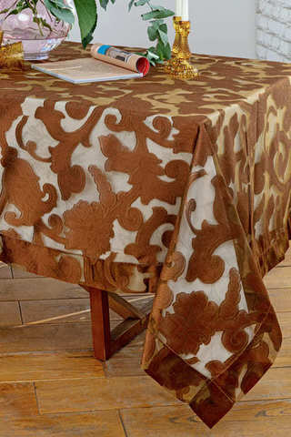 Скатерть 170х290 Gamba 9901 Marrone горький шоколад