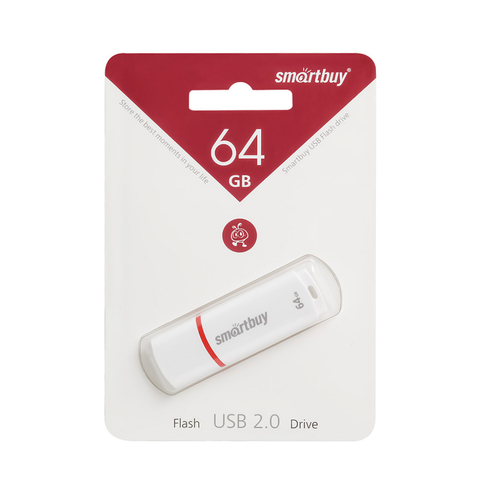 64GB USB-флеш накопитель CROWN SMARTBUY белый