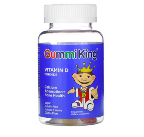 GummiKing, Витамин D для детей, 60 жевательных мармеладок