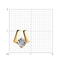 1030742 - Подвеска из комбинированного золота с бриллиантом