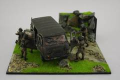 Diorama Anti-Terrorist Operation Chechnya UAZ-452 1:43 Handmade