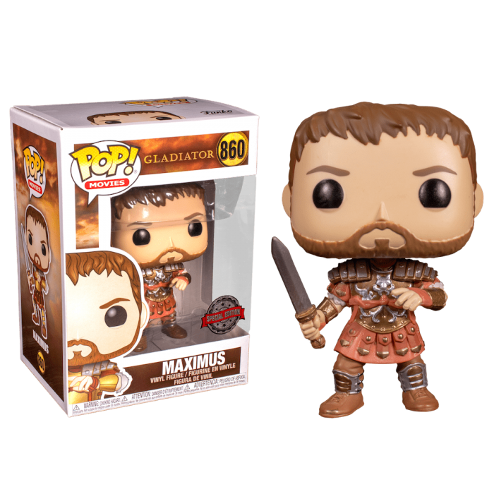 Funko Pop Gladiator – Maximus Avec Armure #860, Exclusivité FYE – Cadeau Parfait Pour Fans De Films Classiques