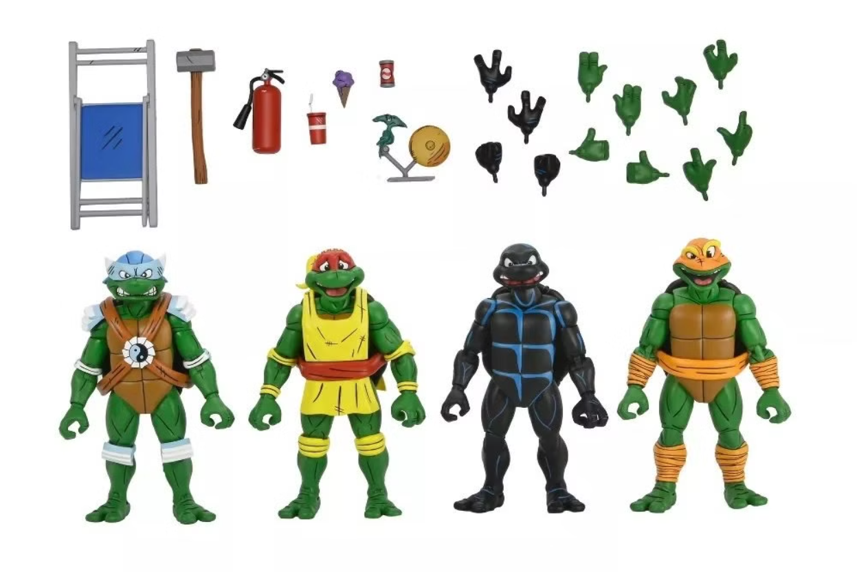 NECA Teenage Mutant Ninja Turtles Stump Wrestling Turtles 4 Pack 28oi.ru