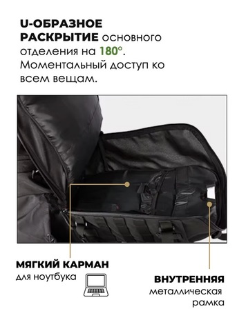 Картинка рюкзак тактический Swicky BK-2498 black - 8
