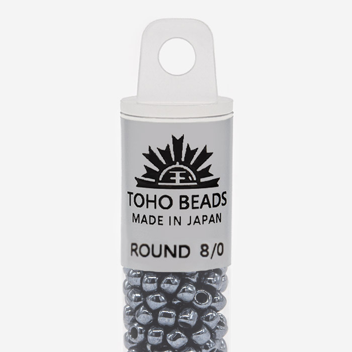 Японский бисер TOHO Round 8/0 (№81), металлизированный, непрозрачный глянцевый