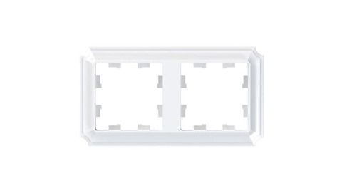 Рамка на 2 поста. Цвет Белый. Schneider Electric(Шнайдер электрик). AtlasDesign Antique. ATN100102