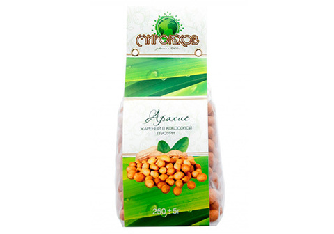 Арахис жареный в кокосовой глазури "Мир Орехов", 250г