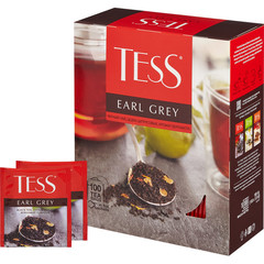 Чай Tess Earl Grey черный с цедрой лайма и ароматом бергамота 100 пакетиков