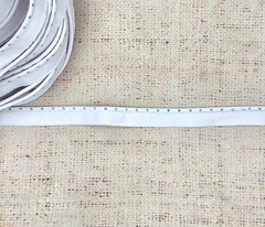 Кант сатиновый со стразами, ш. 1,5 см/кант 5 мм, белый