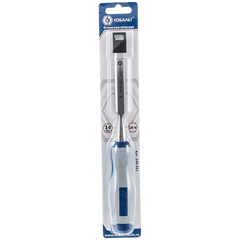 Стамеска плоская КОБАЛЬТ 14 х 140 мм, CR-V, двухкомпонентная рукоятка (1 шт.) блистер (245-541)