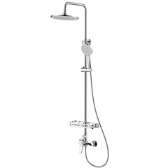Lemark LM11360C Смеситель Lemark Ortus для душа с регулируемой высотой штанги и верхней душевой лейкой 