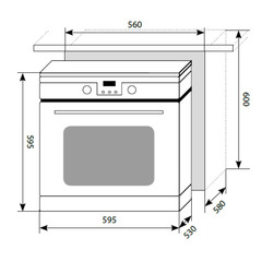 Встраиваемый духовой шкаф LEX EDP 093 WH схема
