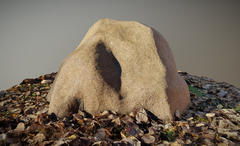 Декоративная крышка камень D80/50 на газгольдеры - Коричневый