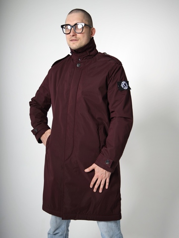 Тренч утепленный с меховым подкладом