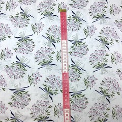 Ткань вискоза белая с цветами 3261