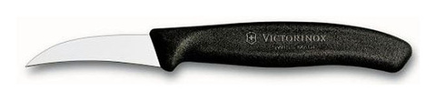 Нож Victorinox для очистки овощей и фруктов, лезвие 6 см прямое, черный