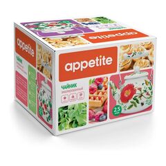 Чайник сталь, эмал, 2.5 л, ручк бакелит, Appetite, Дикая роза, индукц, FT5-2,5-DR