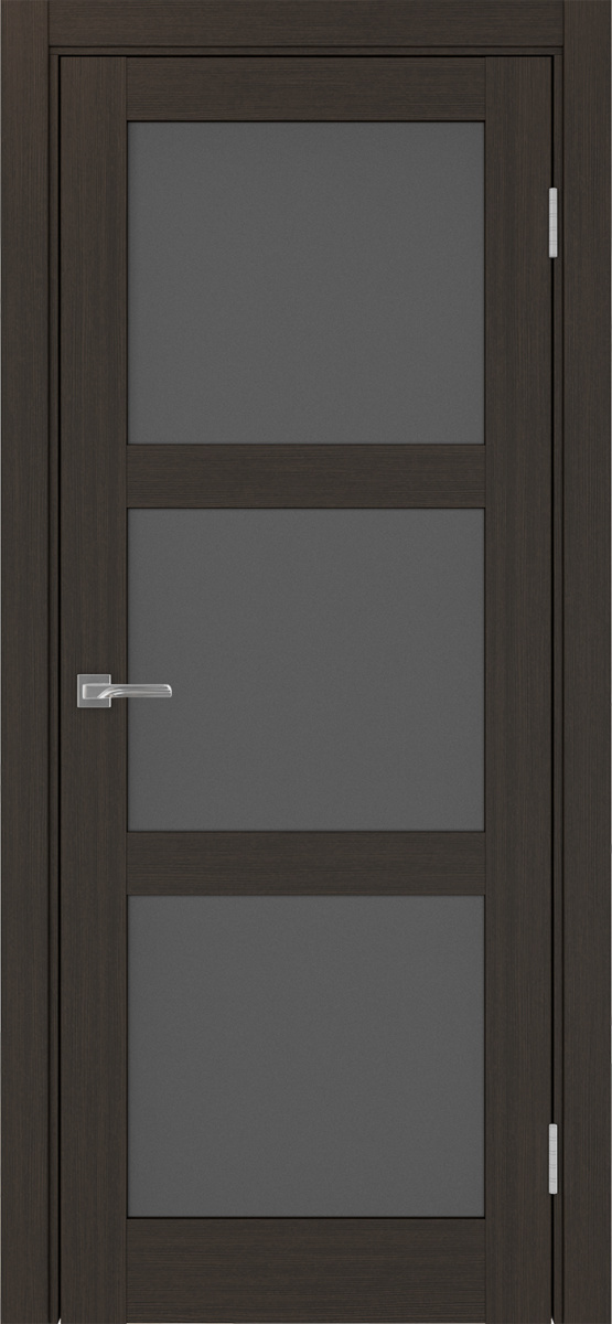 Дверь межкомнатная Оптима Порте Турин 530.222, цвет венге, экошпон, стекло графит