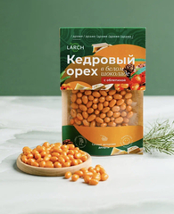 Ядро кедрового ореха в белом шоколаде с Облепихой / дой пак / 50 г / LARCH