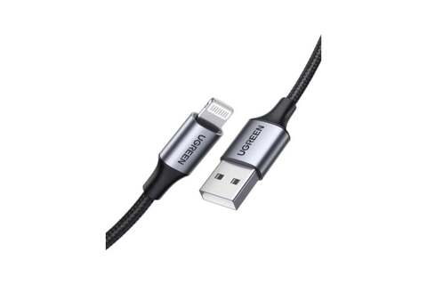Кабель  UGREEN US199 (60158) Lightning to USB-A 2.0 Cable, 2м, черный