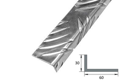 Угол рифленый Лука из алюминиевого листа Квинтет 60*30*1,5 Укв 02.2000.500