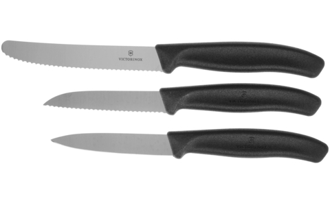 Набор ножей Victorinox для очистки овощей Swiss Classic, 3 предмета, чёрный (6.7113.3)