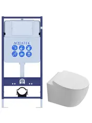 Aquatek SET Aquatek СИРИУС SET Aquatek СИРИУС (рама Aquatek Standard INS-0000012(без клавиши и крепежа) + унитаз AQ1582T-00 СИРИУС TORNADO с тонким сиденьем soft-close) фото