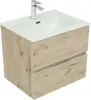 Aquanet 273995 Тумба с раковиной Алвита new 60 2 ящ. цв.дуб веллингтон белый (273995)