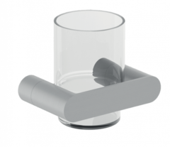 Стаканчик для зубных щеток стекло/нерж. сталь VERONA 16881.B глянцевый
