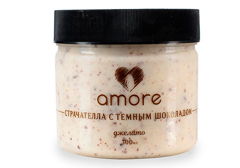 Мороженое AMORE страчателла с темным шоколадом, 300мл