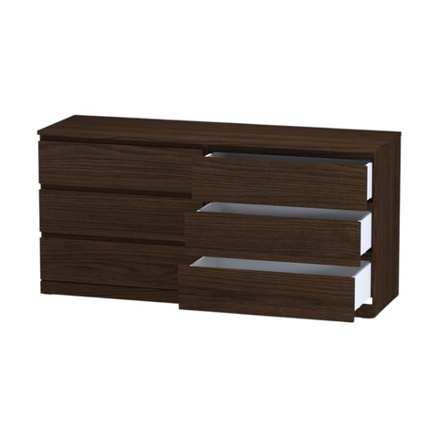 Комод Варма Прайм 6Д, 160*77*48 см, коричневый