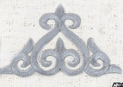 Термоаппликация орнамент, р. 15×8,5 см, серебро