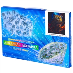 
          Алмазная мозаика Alingar, на подрамнике, с полным заполнением, (глянц), 20х30 см, 19 цветов, "Ягуар"