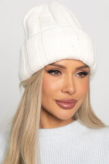 Шапка двухслойная Зимние деньки (молочная) Ш24-4М LT Collection