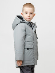 куртка  для мальчика  ВК 36105/1 ГР (104-122)