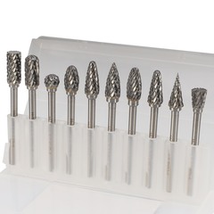 Набор бор-фрез твердосплавных 10шт HM S=3мм D=6мм H-Tools 116003-6HT