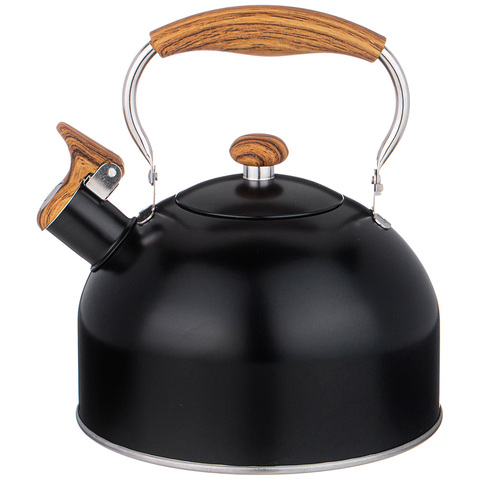 Чайник Agness со свистком 2,5 л - Черный - купить