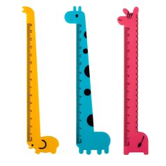 
          Линейка Alingar, 15 см, пластиковая, цвета ассорти, "Веселый зоопарк" (альпака, жираф, слоник), пакет ПВХ, европодвес