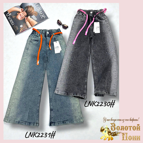 Джинсы стразы девочке (4-9) 251220-LNK2231/30