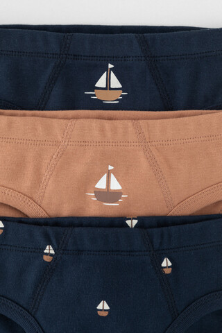 трусы/ уп  для мальчика  К 1928-3уп/кокос,индиго,кораблики