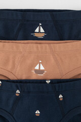 трусы/ уп  для мальчика  К 1928-3уп/кокос,индиго,кораблики
