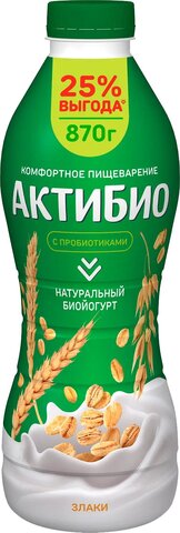 АктиБИО питьевой злаки 870гр