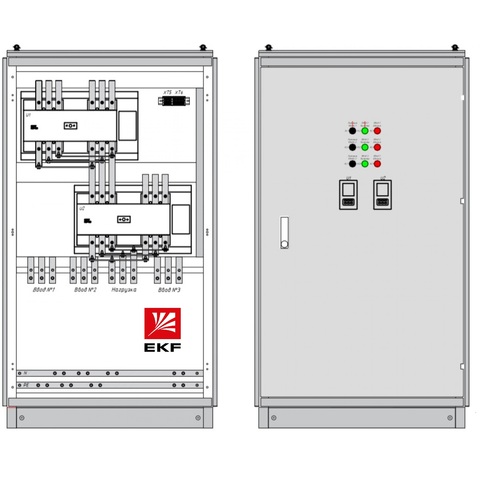 Шкаф АВР (три ввода, одна нагрузка) АВР-Б-500-3-1G