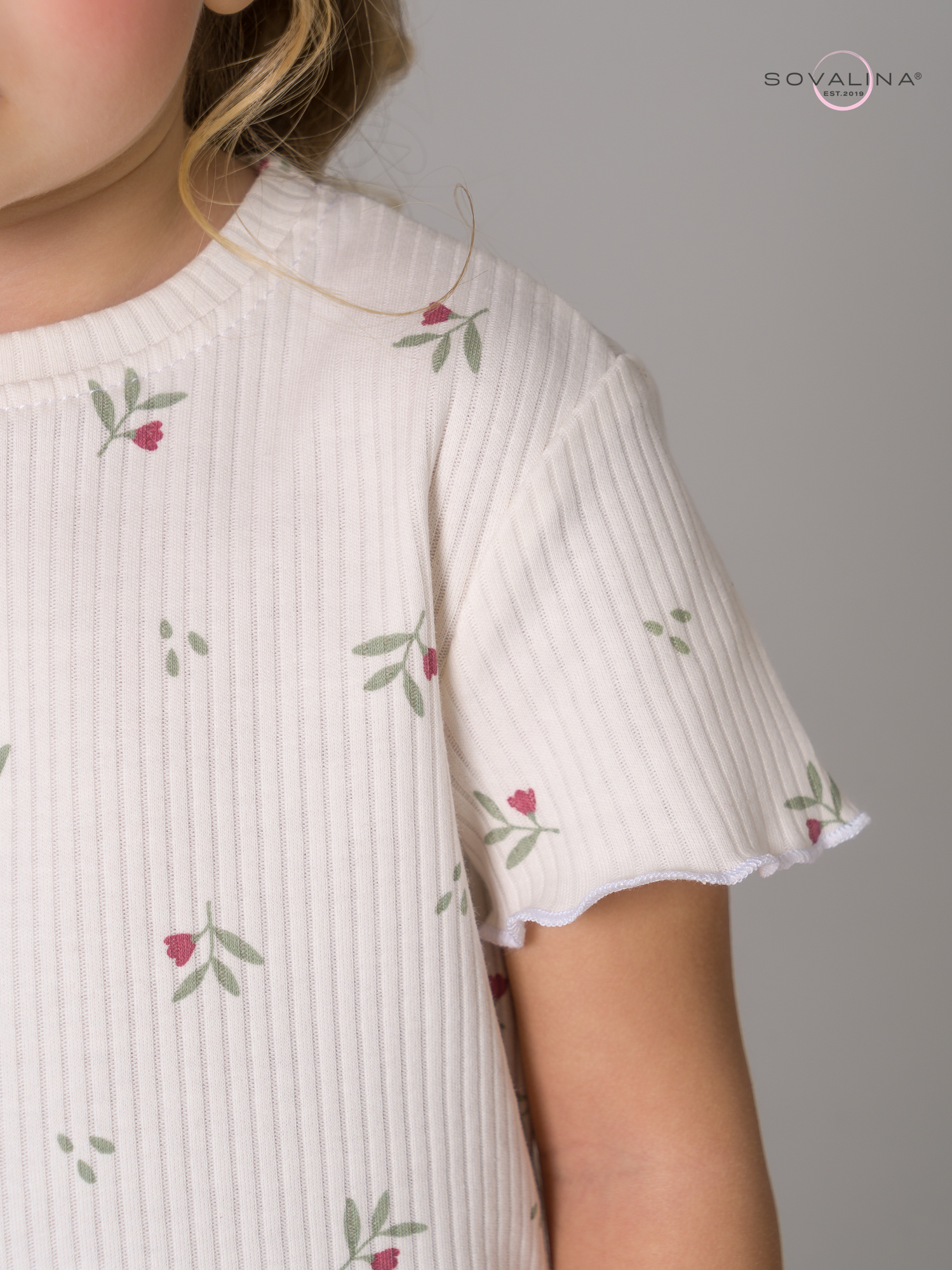 Пижама Элли бордовые тюльпанчики