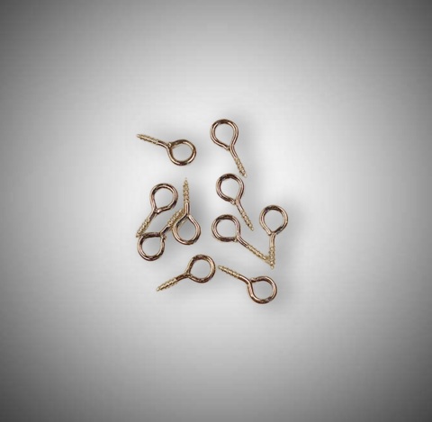 Штифты винтовые с петелькой 5,5*12*1,4 мм (10 шт) , серебро